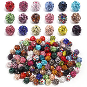 Lot de 10 perles droites en poterie douce Shambhala, perles rondes colorées, accessoires pour bracelet et collier DIY - Product Image 3