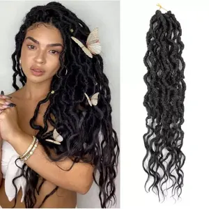 Queen Locs mit weichen lockigen Enden 16 24-Zoll-Dreadlocks Crochet Locs Synthetic Braids Extension für Frauen