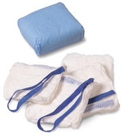Éponge chirurgicale stérile EO détectable aux rayons X avec boucle bleue 30/40/45cm 8/12/16 plis 100% coton pour chirurgie hospitalière