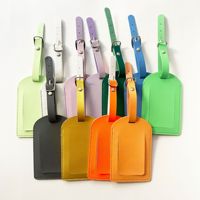 Étiquettes de bagages de voyage en cuir PU personnalisées, étiquettes de sac à dos de luxe à la mode, étiquettes souples résistantes à l'eau, écologiques, étiquettes à lettres