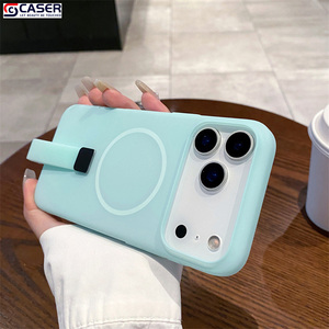 Kẹo Màu Chất Lỏng Silicone Điện Thoại Bìa Siêu Mỏng Tích Hợp Cầm Tay Dây Buộc Matte Da Kết Cấu Vỏ Điện Thoại Cho Iphone17promax - Product Image 1