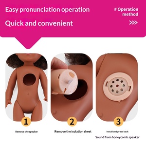 Muñeca Negra Africana de 41 cm, Muñeca Inteligente de Vinilo que Habla, Juguete Infantil, Compañera de Sueño Relajante para Niñas de 0 a 24 Meses - Product Image 3