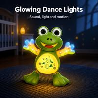 Jouet grenouille musicale interactive et lumineuse, écologique, pour enfants de 3 ans et plus, idéal comme cadeau d'anniversaire pour tout-petits.