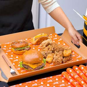 <b>Food</b>-Grade Coated Virgin Greaseproof <b>Paper</b> for Burger & Bread Packaging Custom Print for Takeaway Restaurants Fast <b>Food</b> <b>Wrapping</b> - Product Image 3