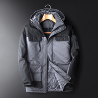 Veste bomber d'hiver coupe-vent pour homme, sportive, doublée de polaire, à capuche, grande taille