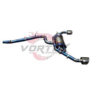 Échappement Catback Valvetronic Vortex Blue Burnt Titanium pour Audi RS3 2.5T, silencieux de course à découpe en forme de pie avec système à double embouts ovales - Product Image 4