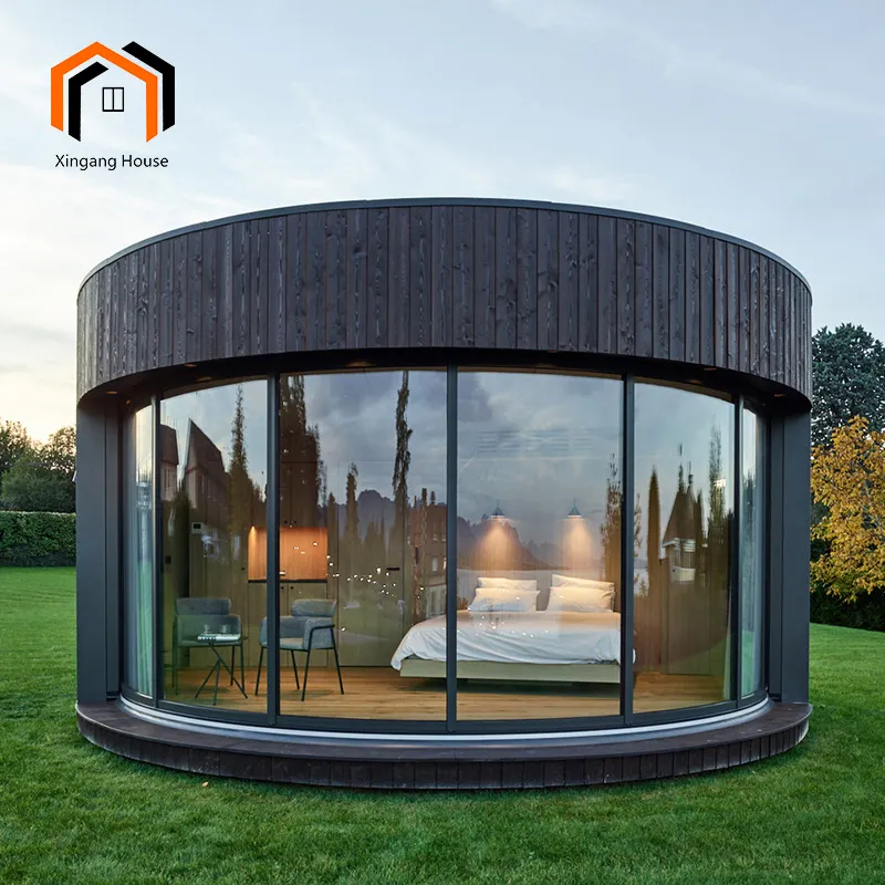 Prefabricated light steel framed villa luxury prefab vacation tiny house