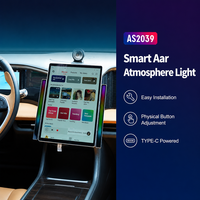 Lumière d'ambiance de voiture avec détection vocale et synchronisation rythmique, alimentation USB Type-C, dégradé dynamique multi-mode, décoration pour toutes les voitures, vente en gros
