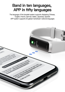 Yuniq C60 thể thao thể dục Tracker dây đeo cổ tay với màn hình AMOLED IP67 bơi không thấm nước thời tiết đồng hồ báo thức các tính năng - Product Image 4