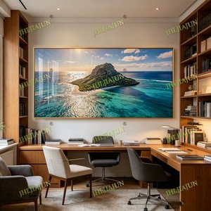 Modern <b>Islamic</b> Crystal Porcelain painting Tropical Island Wall Art Wholesale Custom Living Room Home Decor Landscape Painting - Product Image 2