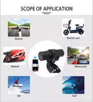 Nouvelle Caméra WiFi pour Moto, Caméra d'Action Sportive Rechargeable pour Scooters, Caméra de Tableau de Bord 1280x720P, Angle de Vision 110°, Sécurité pour Motards en Extérieur