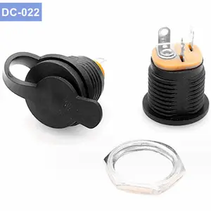 DC-022 presa spina connettore a 3 Pin IP65 impermeabile DC Jack M12 5.5 3.5 2.5 2.1 2.0 1.3 1.1 MM 5.5MM 3.5MM 2.5MM 2.1MM 2.0MM 1.3M