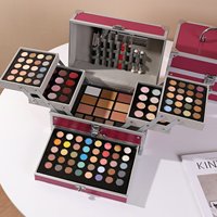 Makeup Kit lengkap 0711, koper Eyeshadow wajah bubuk padat hadiah ulang tahun Makeup Set rias wajah