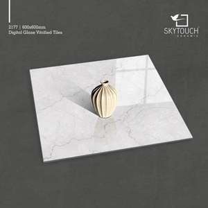 600x600MM VENTE EN GROS FOURNITURE PURE ÉLÉGANT BLANC PLANCHER VITRIFIÉ CARREAUX DE SOL pour SALON fabricant indien - Product Image 6