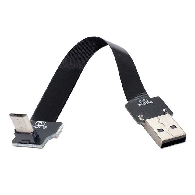 FPV Cable,Soft Right Left up Down Angle MINI Micro USB Type a C Flat FPC FFC Cable Replacement for FPV Camera Monitor