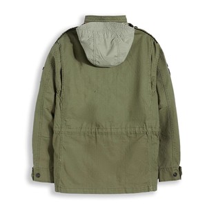OEM Retro Men's American Green Classic Field <strong>Jacket</strong> M65 <strong>Herringbone</strong> Pattern Workwear Patch Twill <strong>Jacket</strong> - Product Image 2