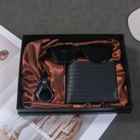 Set Parfum Pria Premium HBC Dompet Kulit Imitasi Gantungan Kunci Parfum Hadiah-Mewah Eksekutif untuk Festival Acara Bisnis Tahun Baru