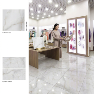 Callis Verde Marble Design Nano Polished Porcelain <b>Floor</b> Tiles 600x600mm by Vistaar - Product Image 4