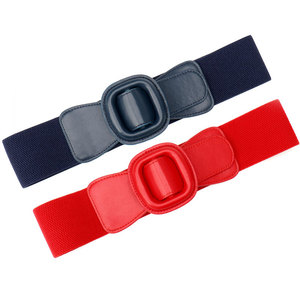 Mode multicolore 6CM de <span class=keywords><strong>large</strong></span> femmes élégante robe élastique <span class=keywords><strong>ceinture</strong></span> luxe Vintage réglable Stretch tricoté <span class=keywords><strong>ceinture</strong></span> décorative - Product Image 2