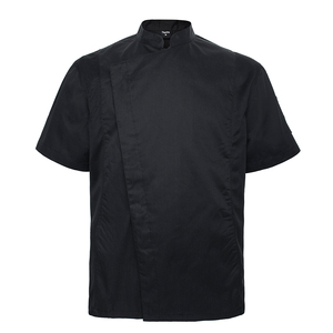 Veste de chef à manches courtes bleu royal unisexe pour les uniformes du personnel de ménage d'hôtel - Product Image 3