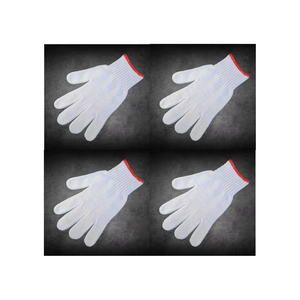 Cotton Safety <b>Gloves</b> Knit Wrist <b>Red</b> Trim Anti-Slip Durable General Purpose Work <b>Gloves</b> - Product Image 1