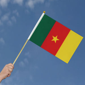Impresión digital personalizada Camerún Country Stick Bandera de mano para deportes - Product Image 5