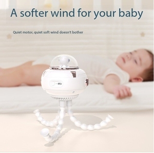 Nuevo Ventilador para Cochecito de Bebé, Cabezal Giratorio, Sin Aspas, Tipo Pulpo, Portátil, Recargable, Silencioso, Pequeño - Product Image 2