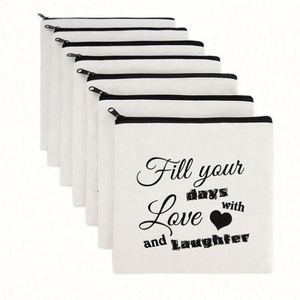 Cotton Square <b>Small</b> Cloth <b>Wallet</b> Custom Pattern Key Mobile Phone Zipper Storage Pencil Case Cosmetic Bag - Product Image 1