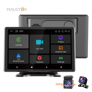 Maustor 8 inch được xây dựng trong GPS không dây di động phổ Carplay Android tự động với kép 1080P Dash Cam xe màn hình - Product Image 1
