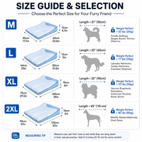 Lit orthopédique rectangulaire pour chien, luxueux, écologique, rayé, respirant, durable, rafraîchissant, confortable, extra large, lavable et protecteur