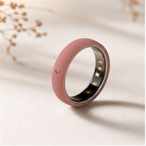 Rose Crescent <b>Ring</b> Cover for Oura <b>Ring</b> 4 Gen 3, Personalized Logo Silicone Protector, <b>Moon</b> Emblem, Soft Tone Gift for Her - Product Image 1