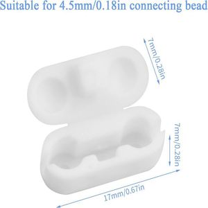 50PCS现代4.5毫米塑料球链2孔滚轮机构盲组件优质珠扣窗帘配件 - Product Image 3