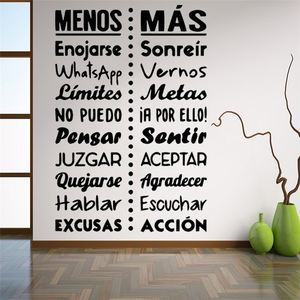 Pegatinas de <span class=keywords><strong>pared</strong></span> con citas en español, pegatinas impermeables con <span class=keywords><strong>frases</strong></span> en francés para decoración de dormitorio, calcomanías románticas, papel tapiz, decoración mural - Product Image 3