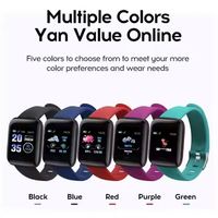 Montre connectée avec écran LCD couleur, suivi d'activité, fréquence cardiaque, tension artérielle, compatible Android, en plastique, pour le sport et l'exercice
