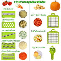 Nieuwe Groentesnijder Fruit 16-In-1 Handheld Keukengereedschap Multifunctionele Groentehakselui En Aardappelschiller Fruitsnijmachine