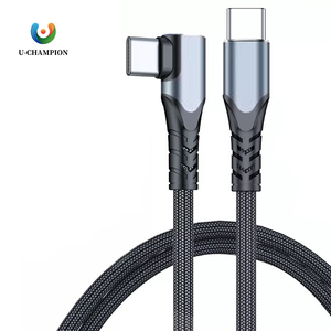 USB C TO USB C CABLE 90 DEGREE Elbow Super Car สายชาร์จข้อมูลอย่างรวดเร็วสำหรับ iPhone, Samsung, Huawei สำหรับ Xiaomi - Product Image 1