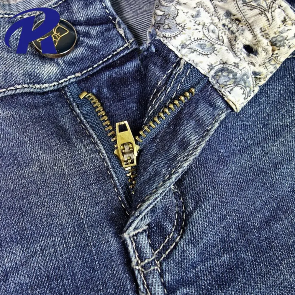 Jeans Zipper Wholesale Factory Custom Metal Zipper 4.5YG 4YG 5YG Double Lock Close End Metal Brass Zipper for Jeans