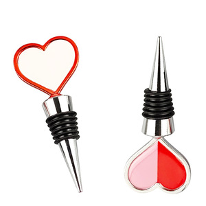 Heart Shaped Metal Wine Stopper Aluminum Alloy Sealing Bottle Plug For Wedding Gift - Product Image 5