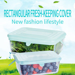 6 kích thước hình chữ nhật <span class=keywords><strong>Silicone</strong></span> Bìa căng bát nắp căng <span class=keywords><strong>Silicone</strong></span> Nắp thiết lập để lưu trữ thực phẩm tươi sống - Product Image 2