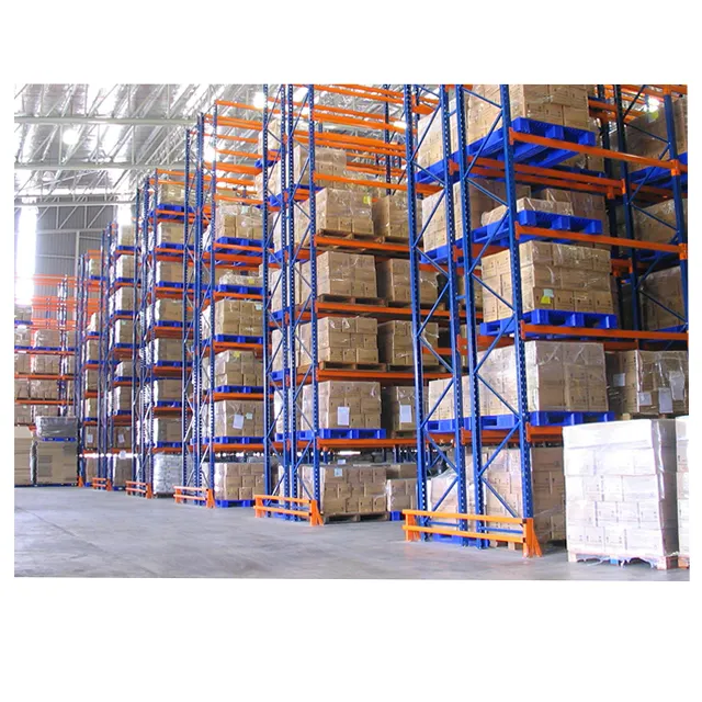 push back pallet racking double deep storage pallet shelf heavy duty selective rack