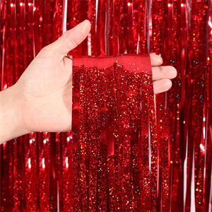 Tenda Metallica Glitterata di Alta Qualità, Frange in Lamina per Decorazione Sfondo e Pareti per Feste - Product Image 4