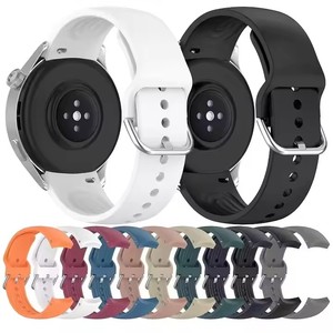 Pulsera inteligente de repuesto para reloj Xiaomi S1 Pro S2 Color2 <span class=keywords><strong>Amazfit</strong></span> <span class=keywords><strong>GTR</strong></span> <span class=keywords><strong>4</strong></span>, <span class=keywords><strong>correa</strong></span> de reloj de silicona de Color puro con extremo curvo de 22mm - Product Image 2