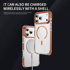 Coque de téléphone antichoc en TPU+PC, résistante aux empreintes digitales, magnétique, haute transparence, pour iPhone 15 16 17 Pro Max et Samsung - Product Image 4