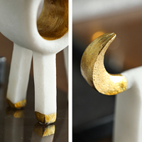 Sculpture d'éléphant géométrique abstraite en résine vintage Flolenco, statue stylisée moderne pour la décoration intérieure de villa, figurines décoratives