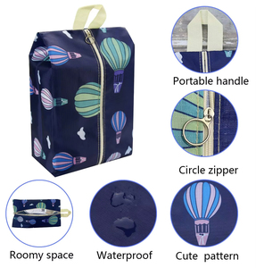 Borse Porta Scarpe Pieghevoli in Nylon Personalizzabili Greatbags, Riutilizzabili, Impermeabili, Portatili con Cerniera e Manico per Uomo e Donna - Product Image 3