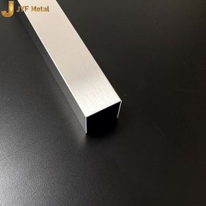 LL415 Bandes en acier inoxydable modernes en forme de U, accessoires de finition pour carrelage métallique, durables et étanches pour la décoration murale d'appartements - Product Image 5