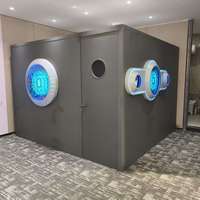 Cabine insonorisée mobile à prix réduit, directement de l'usine, détachable, acoustique, pour diffusion en direct et enregistrement, idéale pour le bureau et la maison