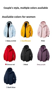 Vestes d'assaut unisexes à capuche personnalisées avec logo, coupe-vent et imperméables, trois-en-un pour hommes, pour activités de plein air - Product Image 2