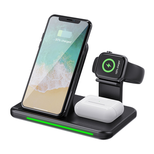 AliExpress <span class=keywords><strong>Ama</strong></span> zon-Soporte multifuncional Cuatro en Uno, cargador inalámbrico <span class=keywords><strong>de</strong></span> 15W, auriculares portátiles, cargador <span class=keywords><strong>de</strong></span> reloj - Product Image 1