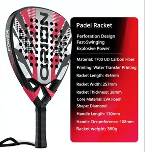 Raqueta de Pádel 100% Fibra de Carbono, Ligera, de Grafito, Forma de Diamante/Lágrima, Sensación Limpia al Jugar, Fácil Control, Rendimiento Mejorado - Product Image 2